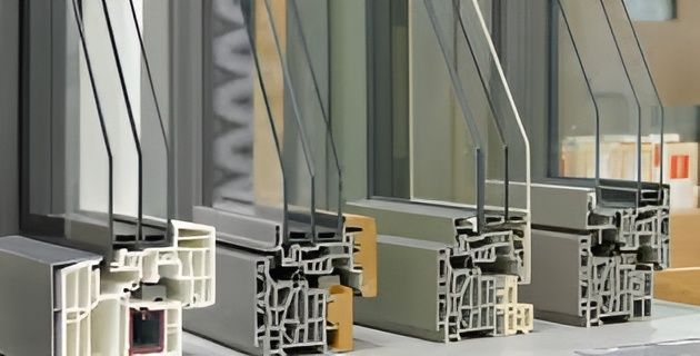 Tre diversi tipi di finestre sono posizionate una accanto all'altra su un tavolo.