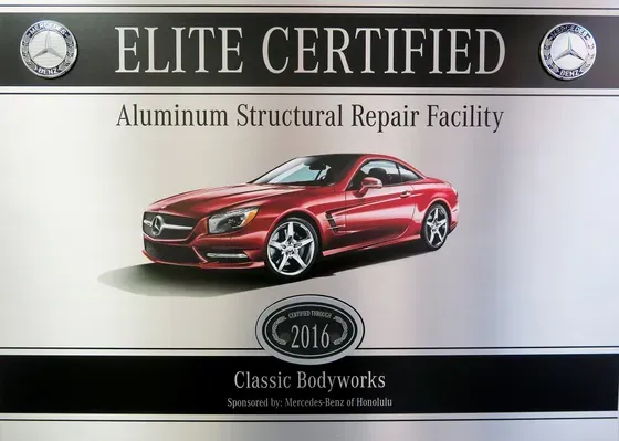 Aluminum Structural Repair Facility Elite Certified