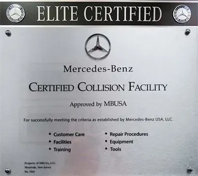 Mercedes – Benz Certified Collision Facility Elite Certified