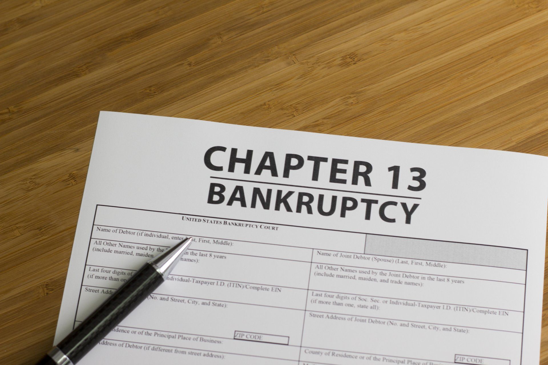 Chapter 13 — Chapter 13 Bankruptcy Form in Valdosta, GA