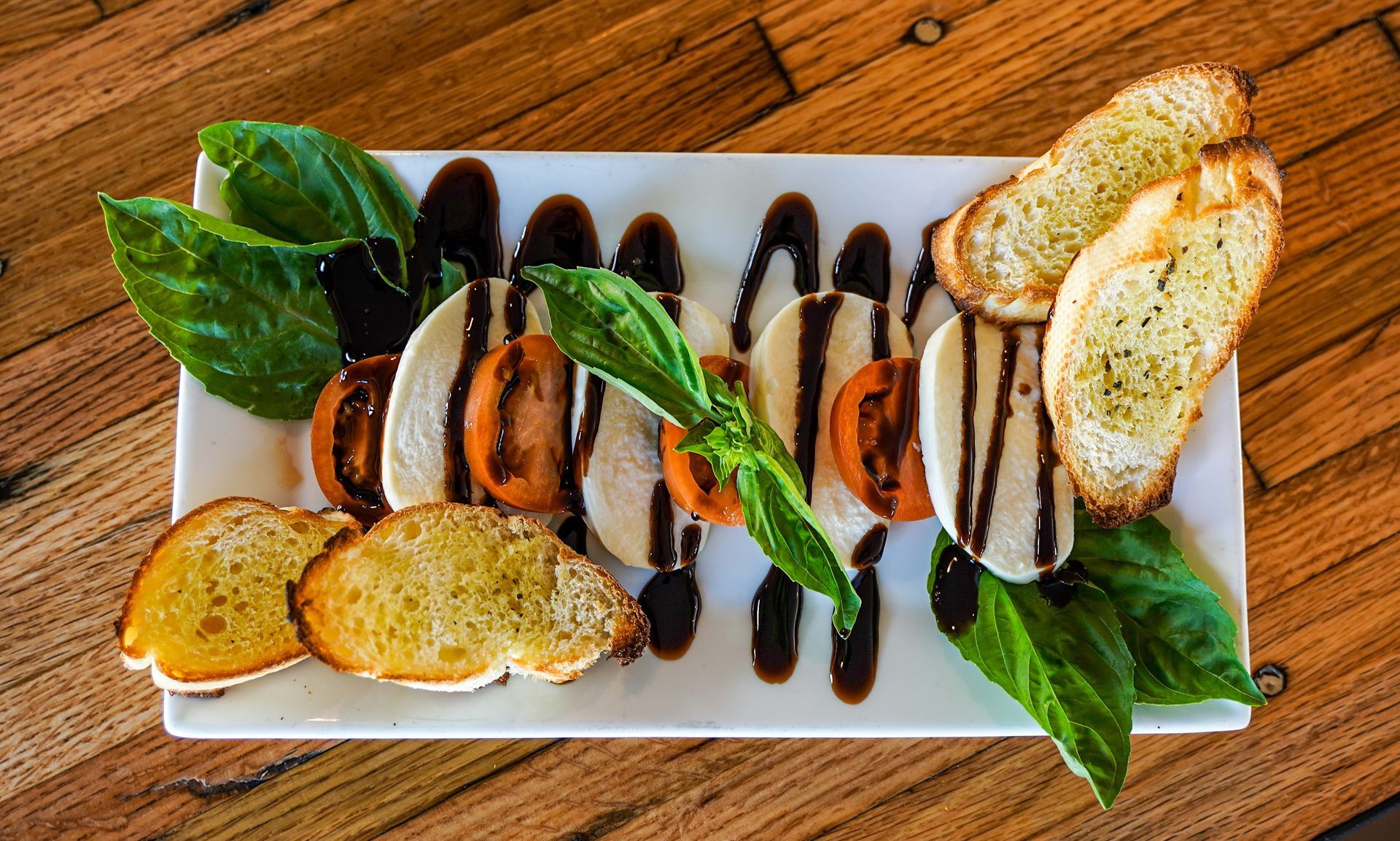 caprese salad with bruschetta