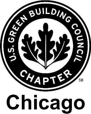 The logo for the u.s. green building council chapter in chicago.