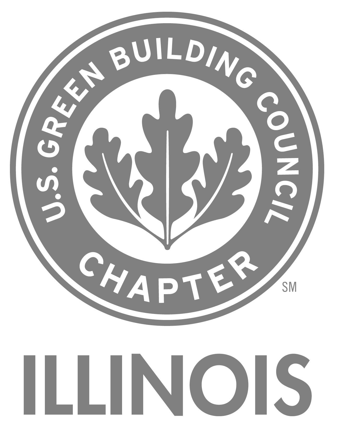 The logo for the u.s. green building council chapter in illinois.