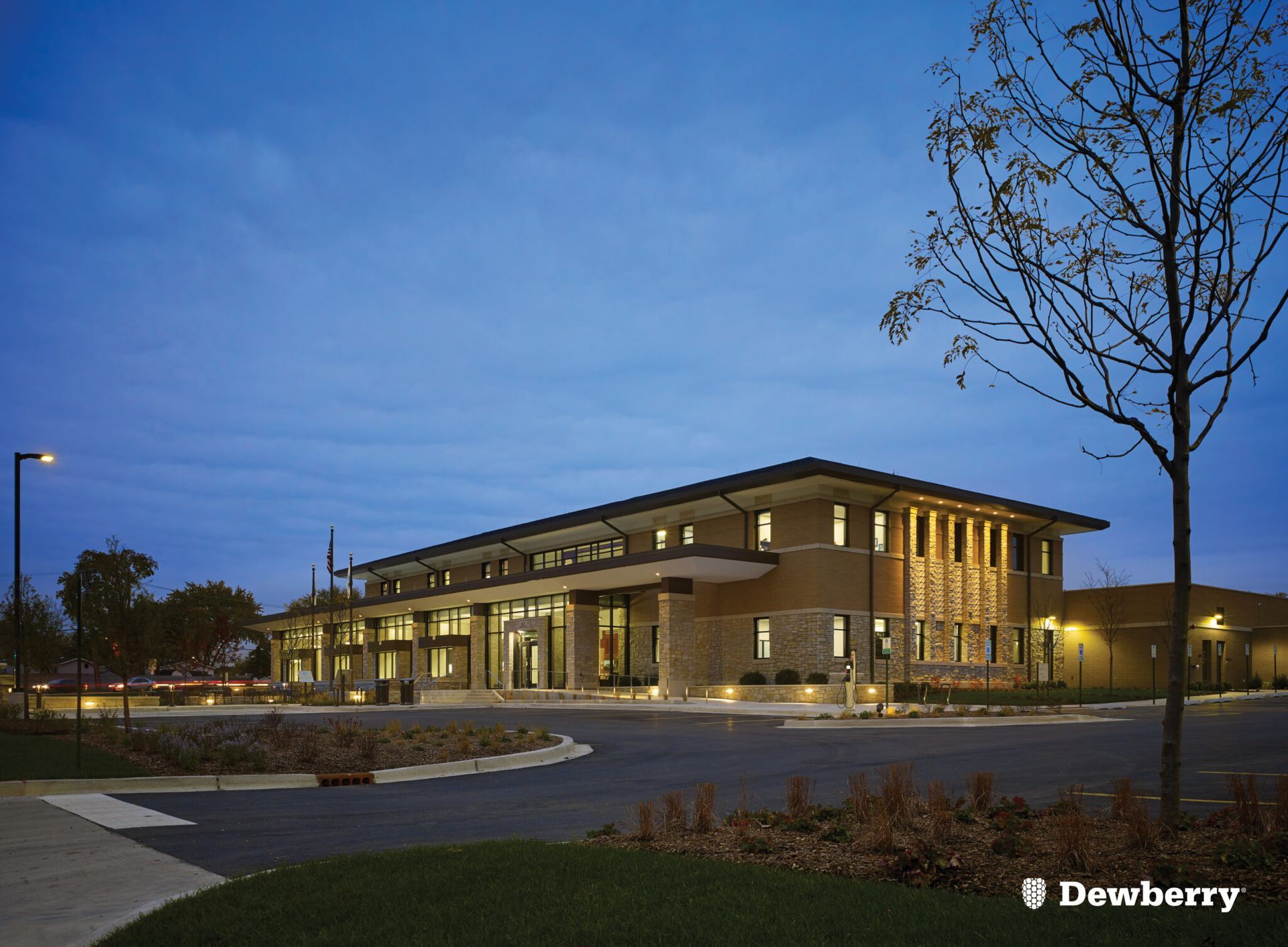 A picture of a building taken by dewberry