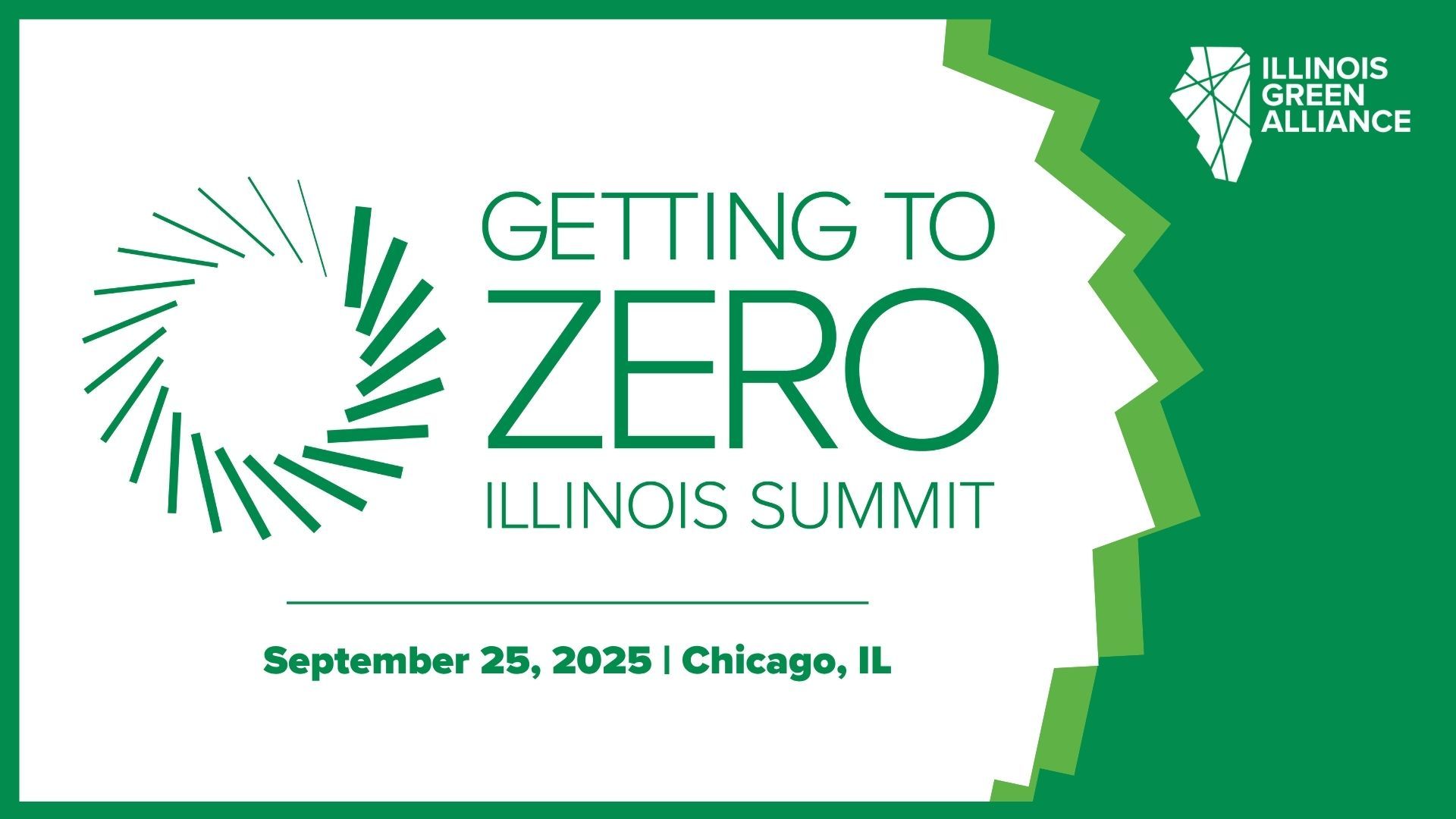 A green sign that says Getting to Zero Summit + Limelight Celebration