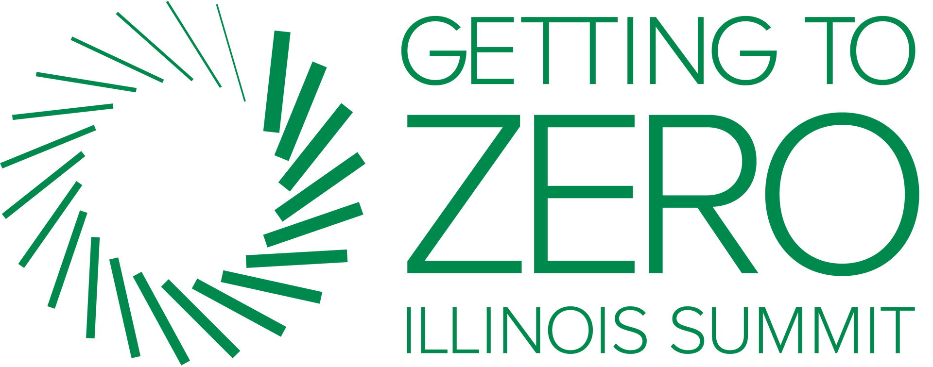 The logo for the getting to zero illinois summit