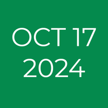 October 17 2024 is written on a green background