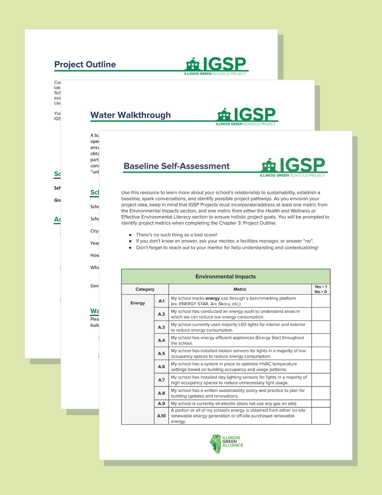 Three worksheet documents are displayed