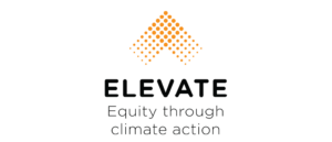 A logo for elevate equity through climate action