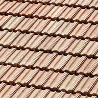 Brown clay roof tiles.