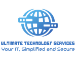 A logo for ultimate technology services your it simplified and secure