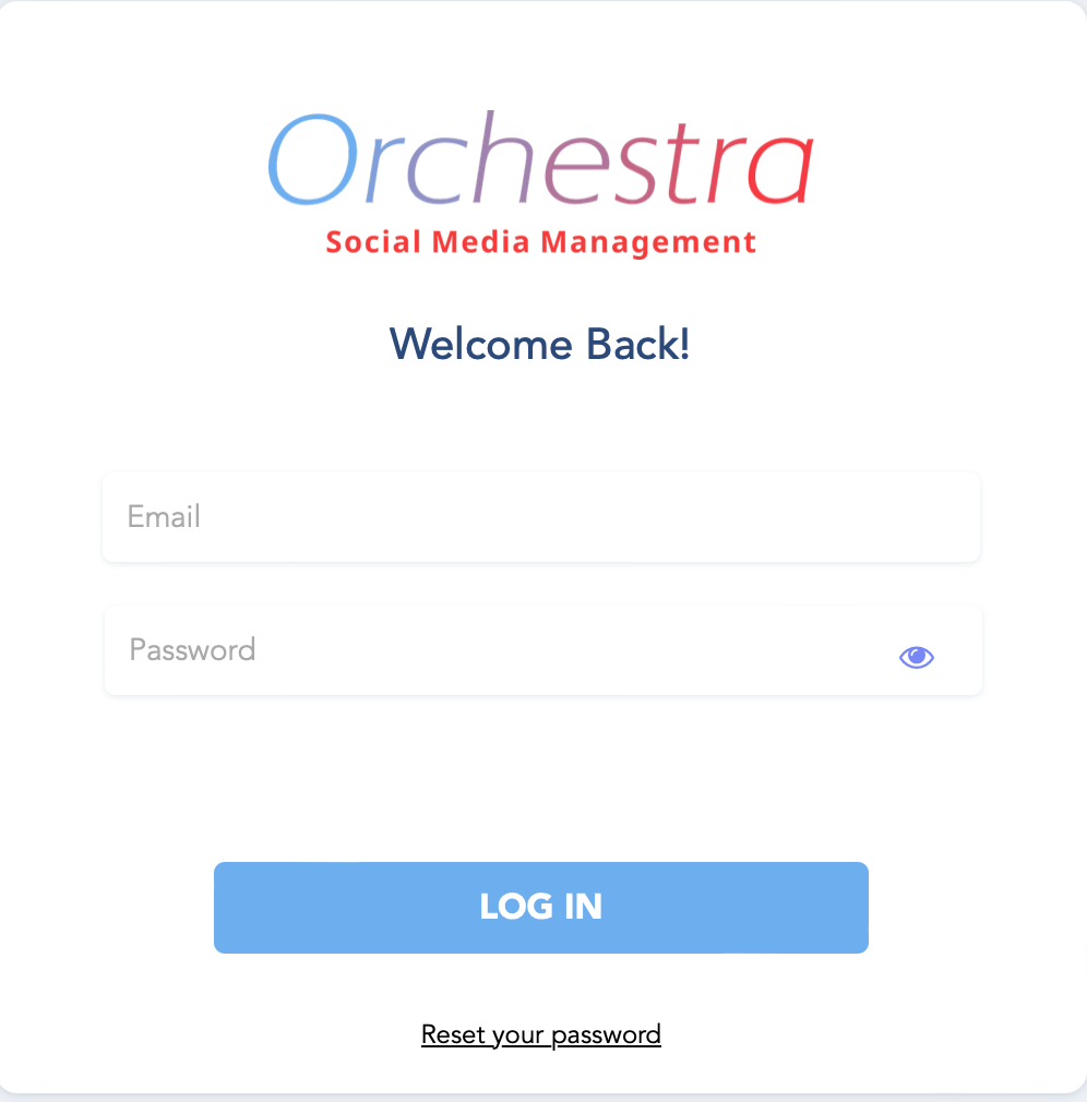 Orchestra Social Dashboard Login Image