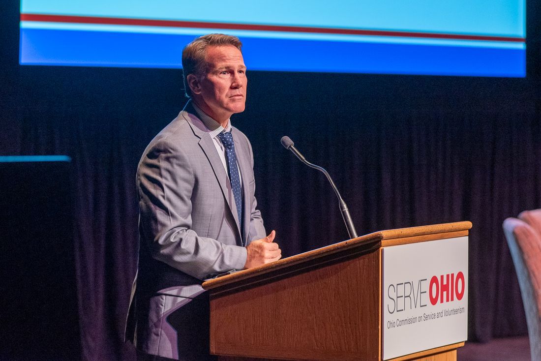 Lieutenant  Governor John Husted speaking at Americorps 25th Anniversary event in Columbus, Ohio