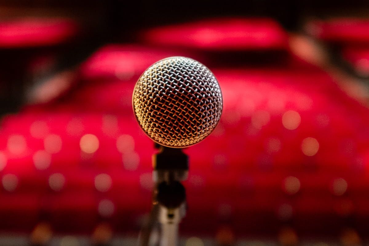 Professional microphone for an event