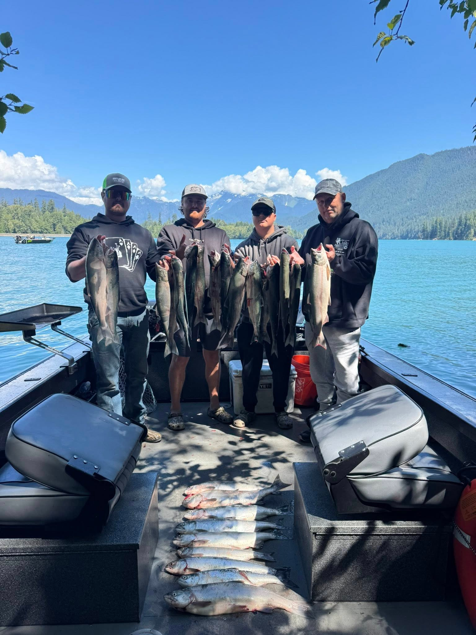 Upper Columbia River near Lake Chelan Washington prime summer chinook fishing water