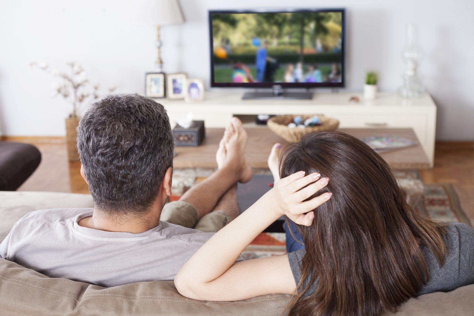 Watching TV at Living Room — Harrington Park, NSW — Riteway Antenna