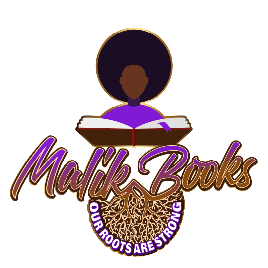Malik Books logo. Text: Our Roots Are Strong.