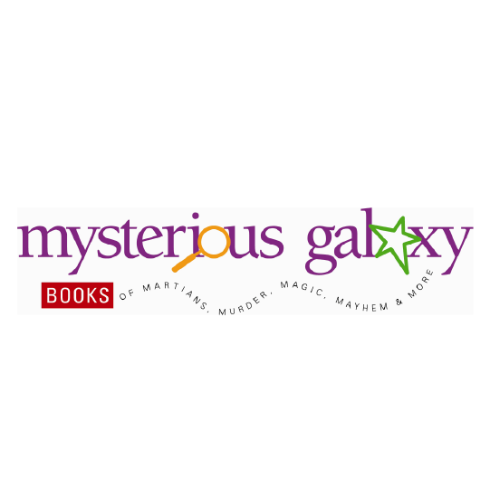 Mysterious Galaxy Books logo.