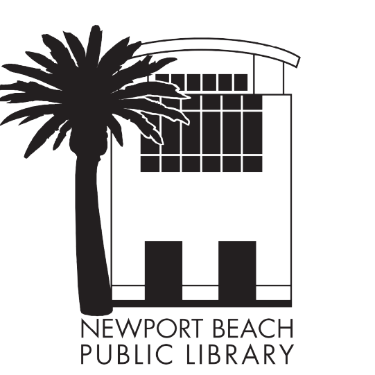 Newport Beach Public Library logo. Text: Established 1920