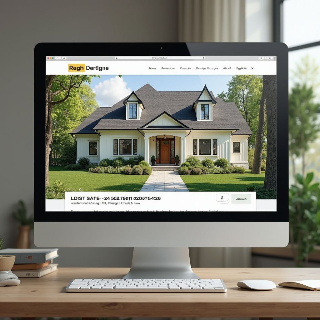 Computer screen displaying a website for 