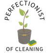 Logo: plant in bucket with sponge; text "Perfectionist of Cleaning".