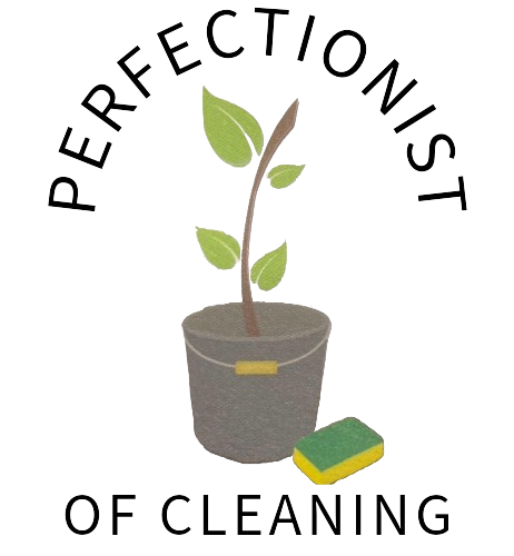 Logo: plant in bucket with sponge; text "Perfectionist of Cleaning".