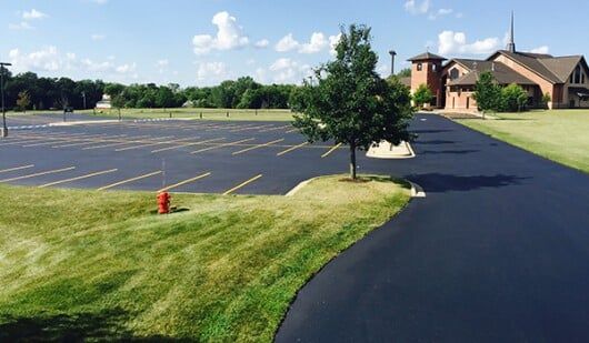 Parking Lot View - SealCoating in Antioch, IL