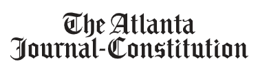 a black and white logo for the atlanta journal constitution