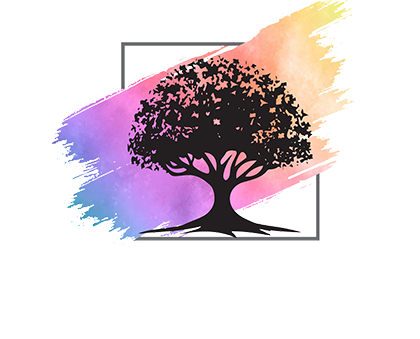 The logo for art-is-tree shows a tree with a colorful brush stroke around it.