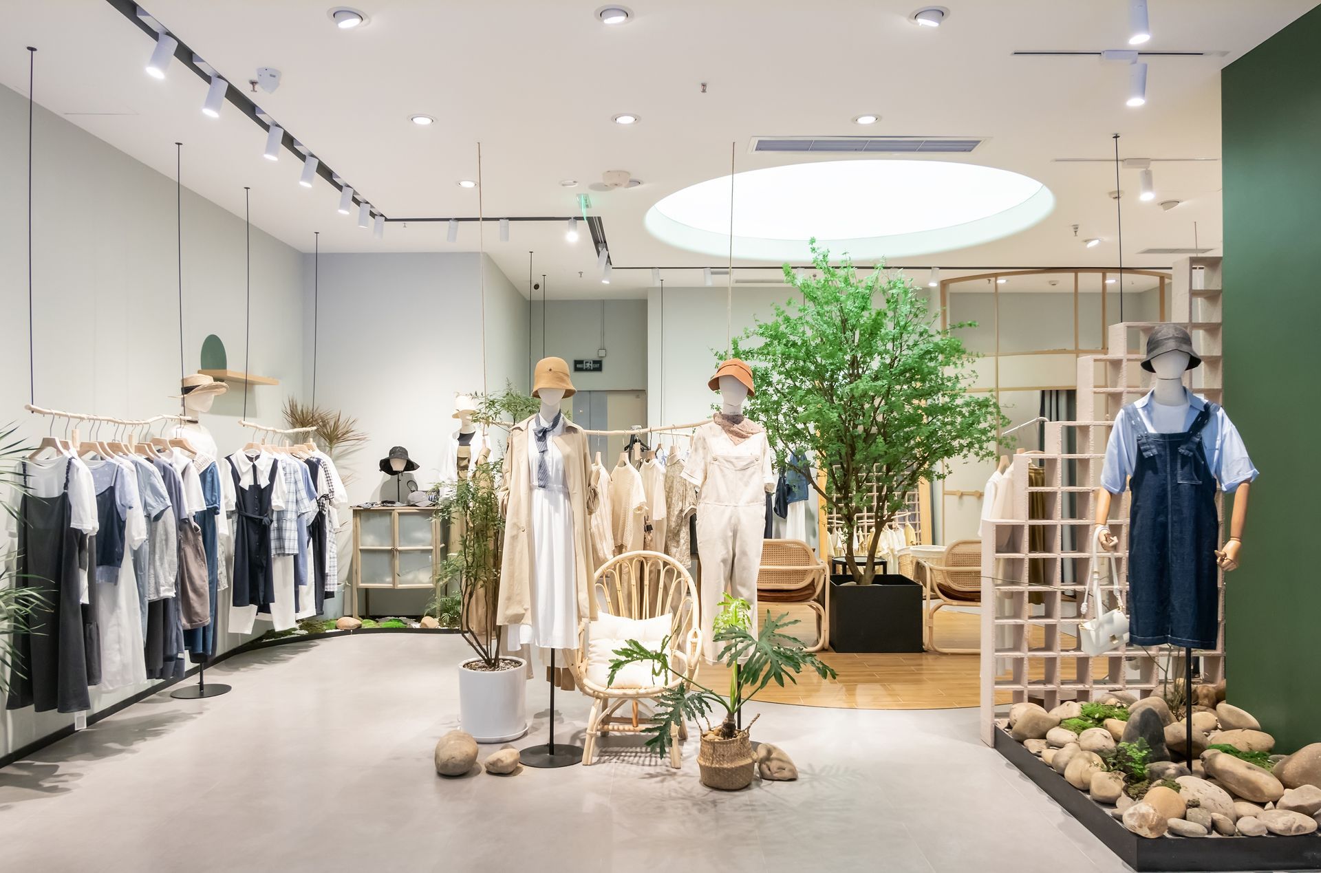 A modern women's fashion store at a shopping centre after shop fitout.