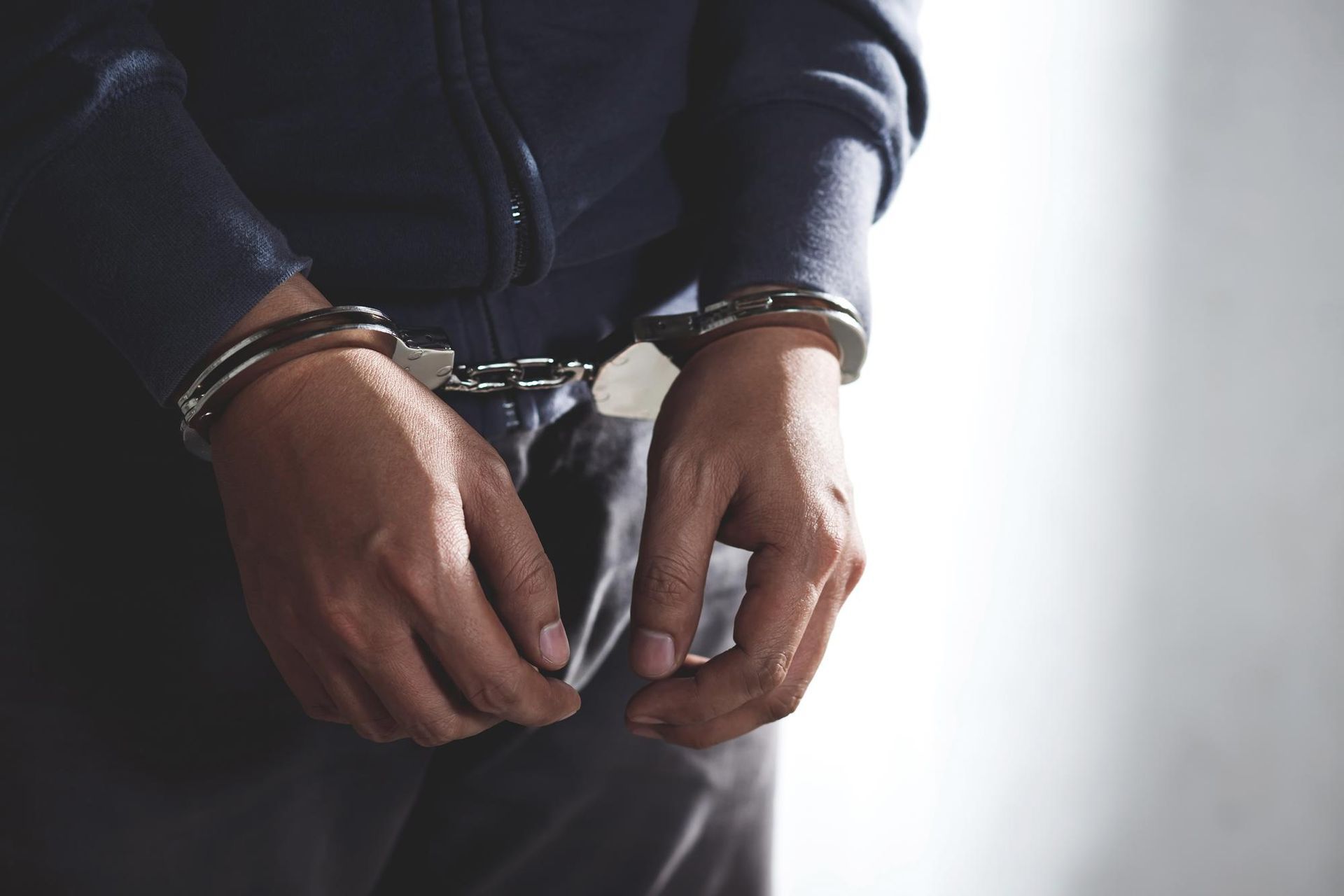 A man in a handcuff