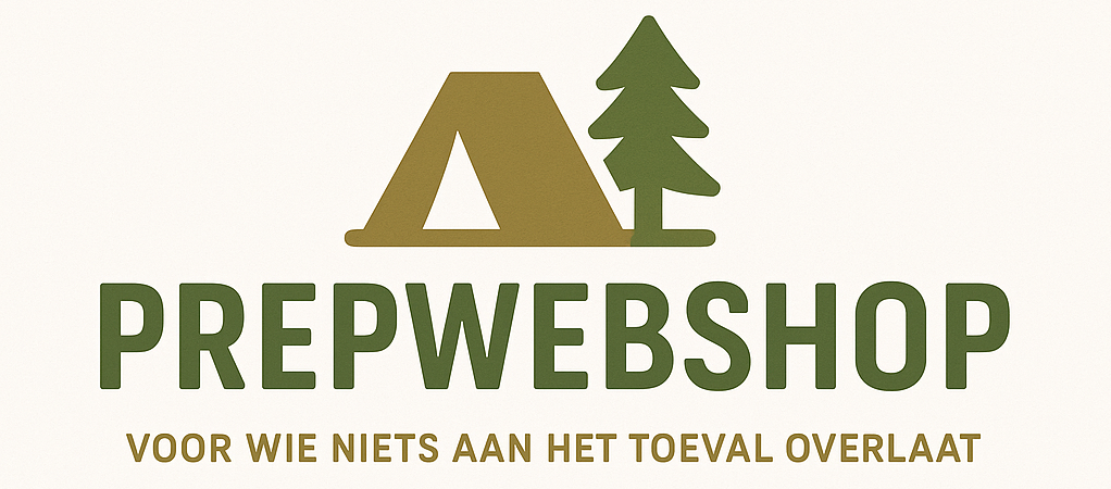 Compleet noodpakket met noodrantsoen, essentiële uitrusting voor noodsituaties, verkrijgbaar bij PrepWebshop.com