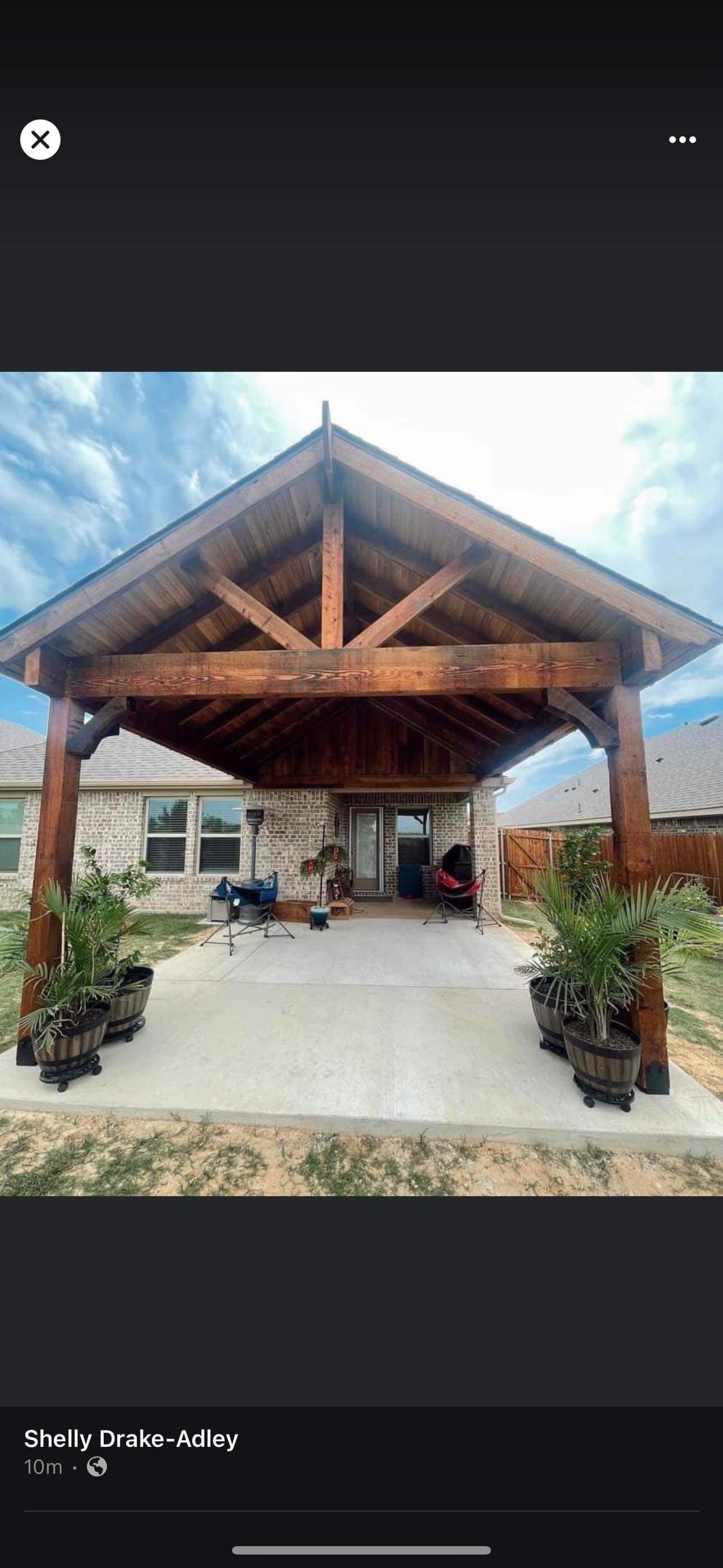back yard custom made porch built by pro roofing and construction