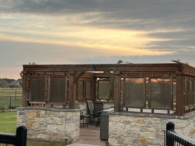 beautiful outdoors pavilion built by pro roofing and construction