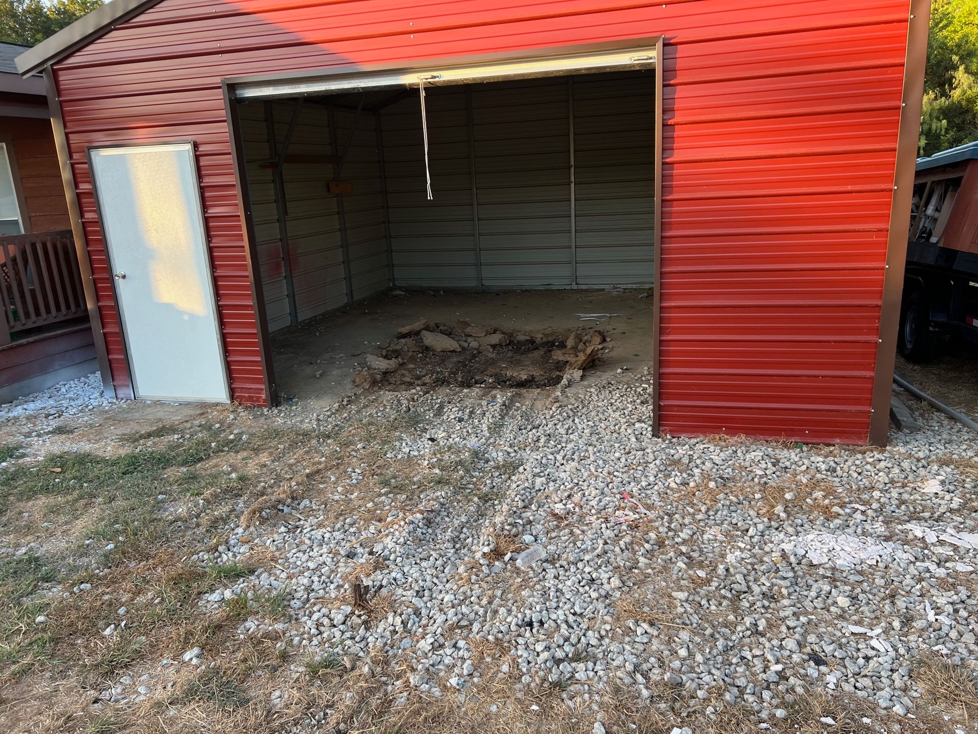 metal shop addition by pro roofing and construction
