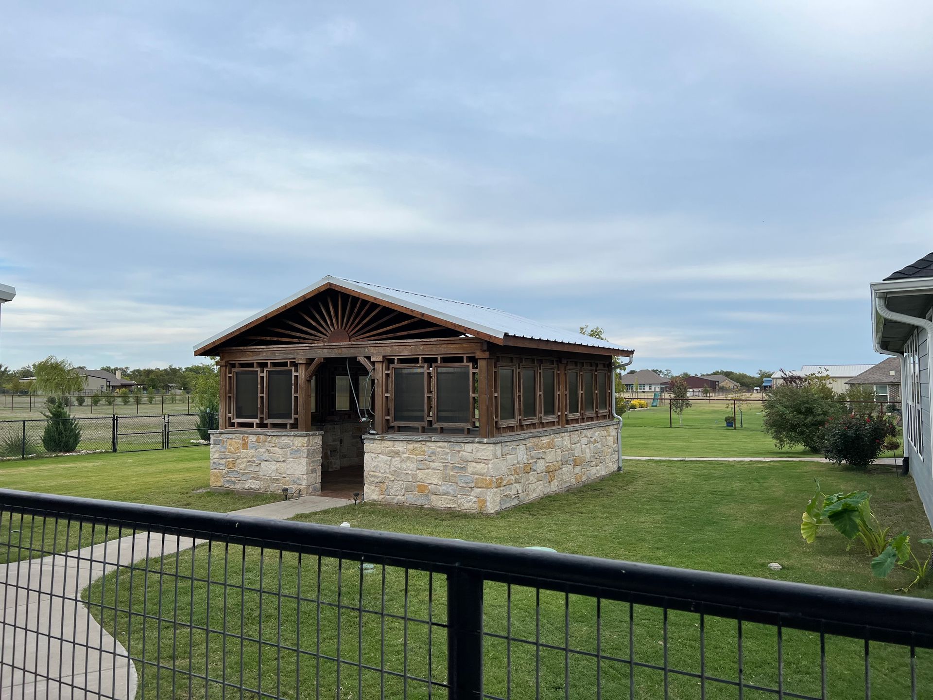 pavilion built by pro roofing and construction