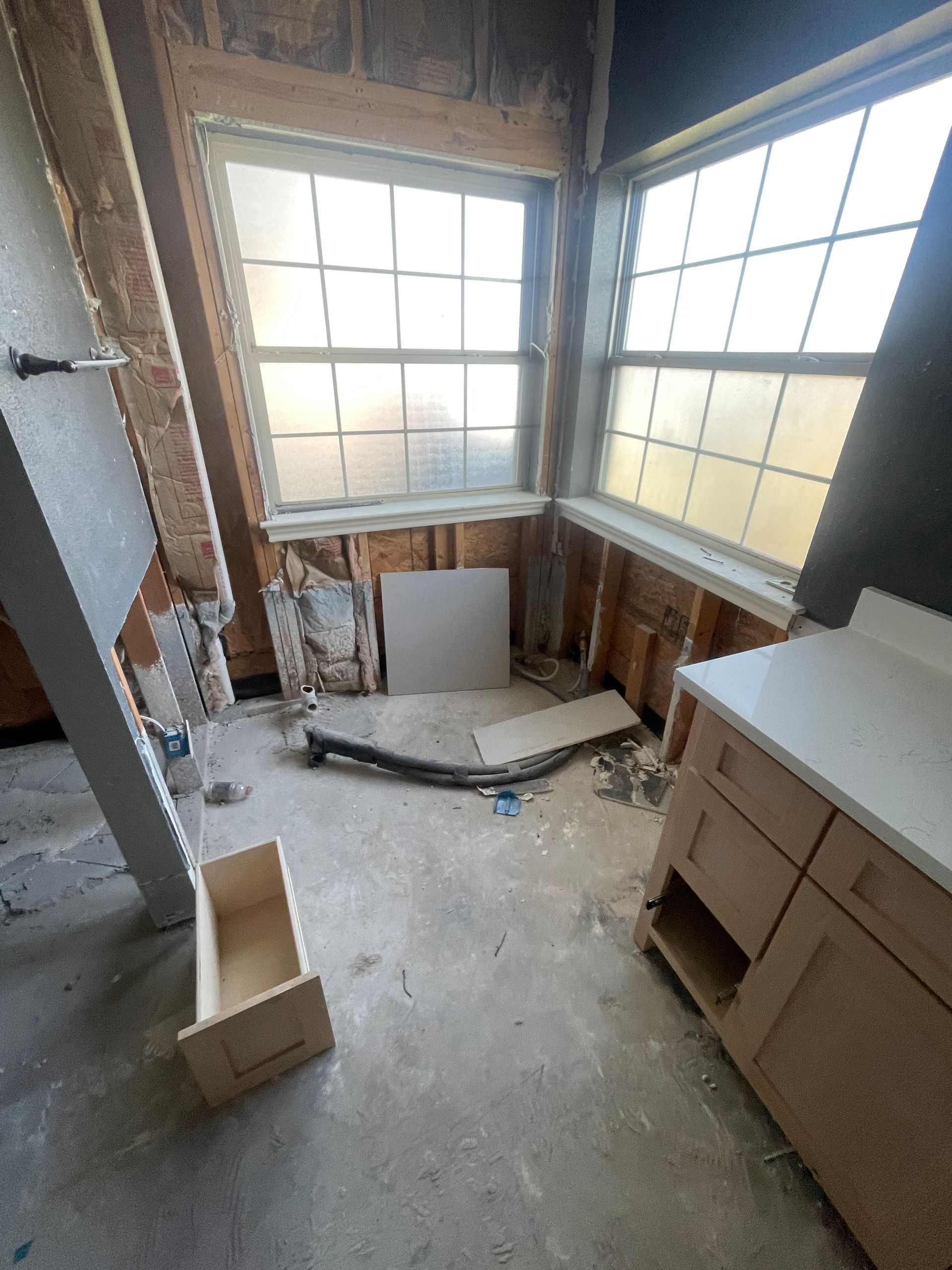 bathroom remodel by pro roofing and construction