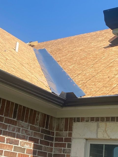 new flashing along with new roof replacement