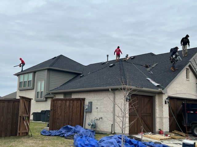new roof replacement dark gray pro roofing and construction