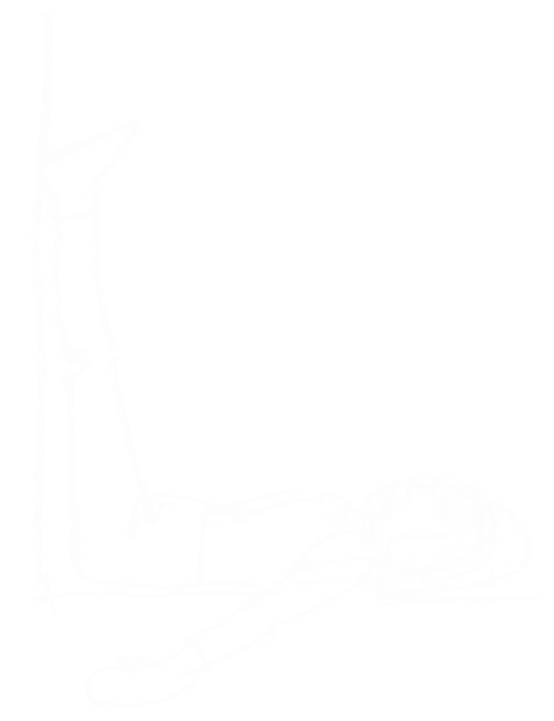 Håndtegnet illustration af en person i yogastilling