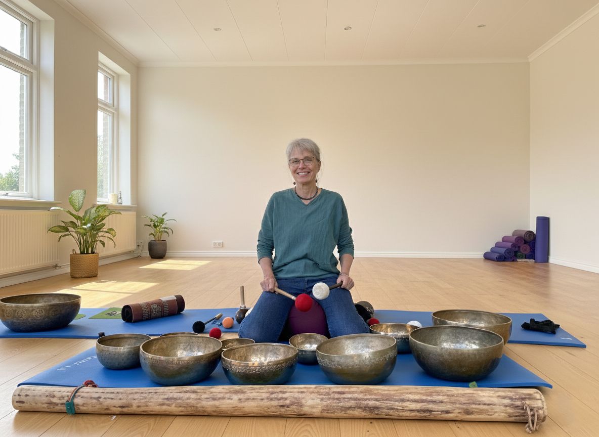 Kvinde med klangskåle