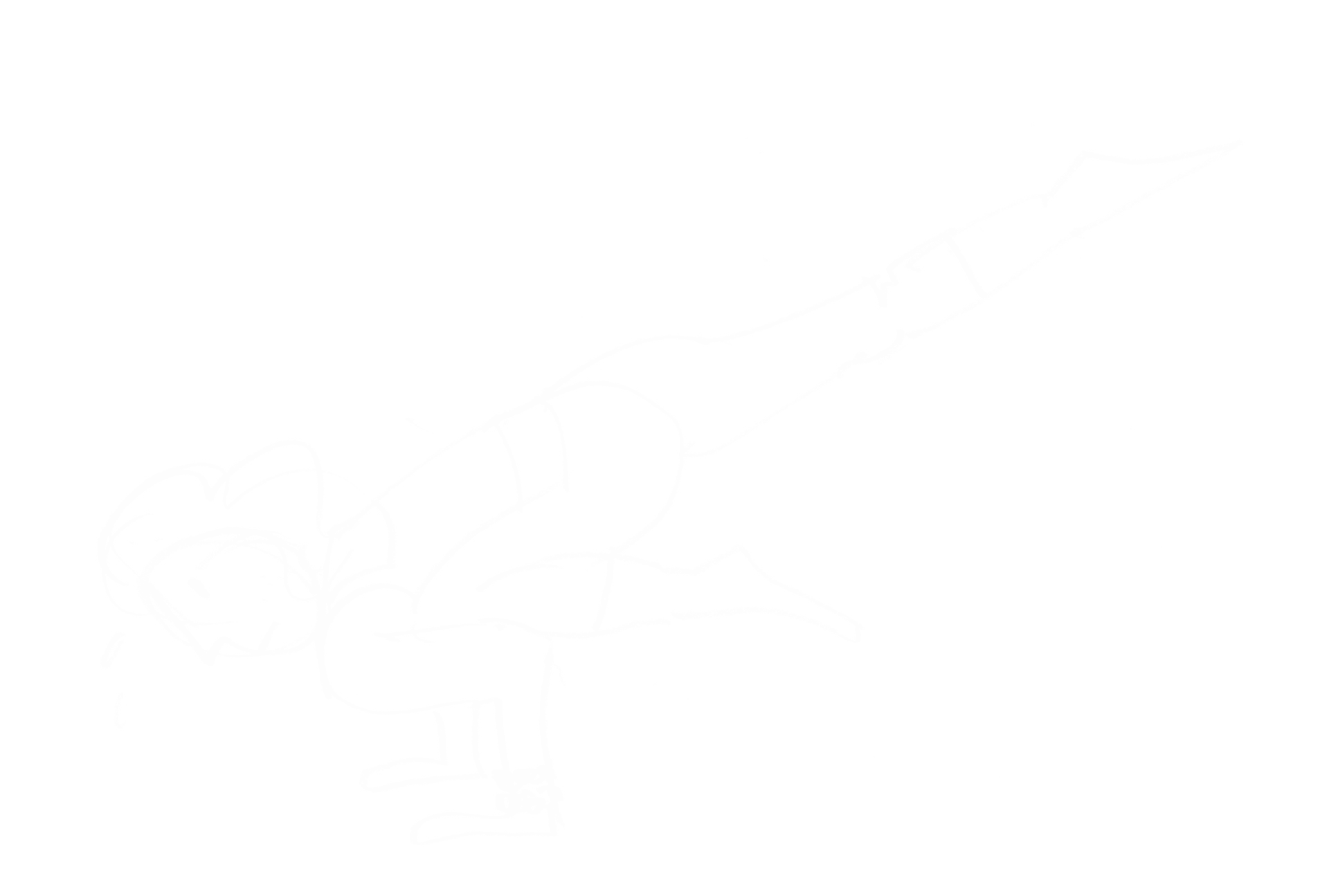 Håndtegnet illustration af en person i yoga stilling