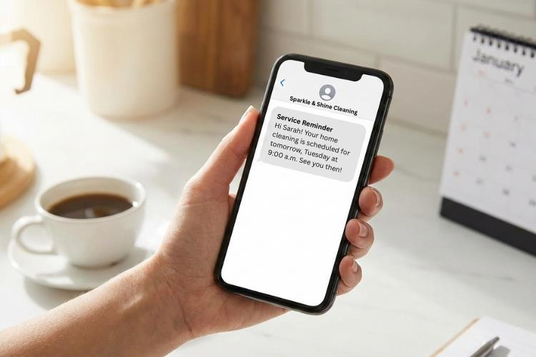 Mobile app for scheduling recurring cleaning services