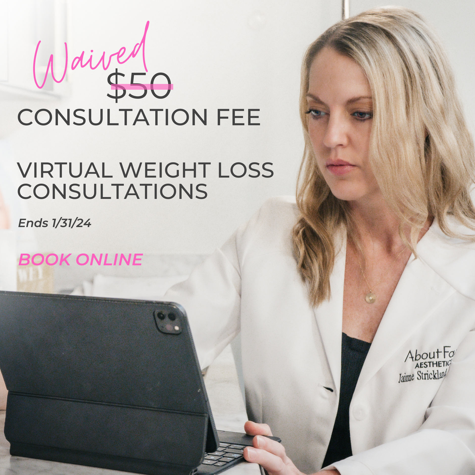FDA approved semaglutide weight loss injections are not available at about face aesthetics and wellness