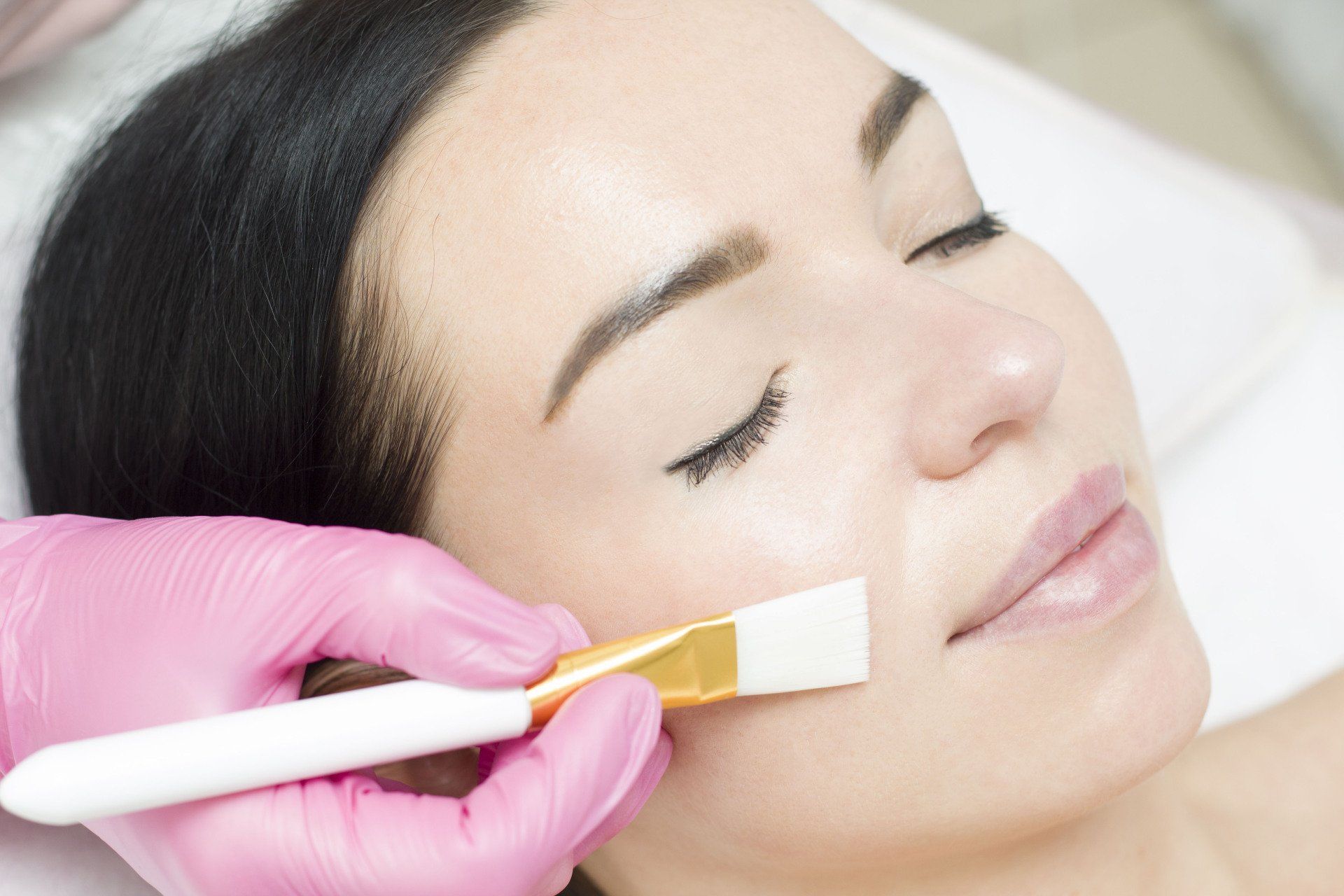 Woman with radiant skin during fall in South Carolina
