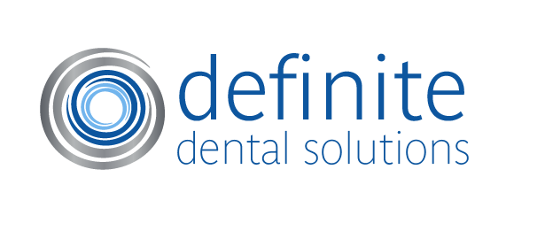 A logo for a company called definite dental solutions