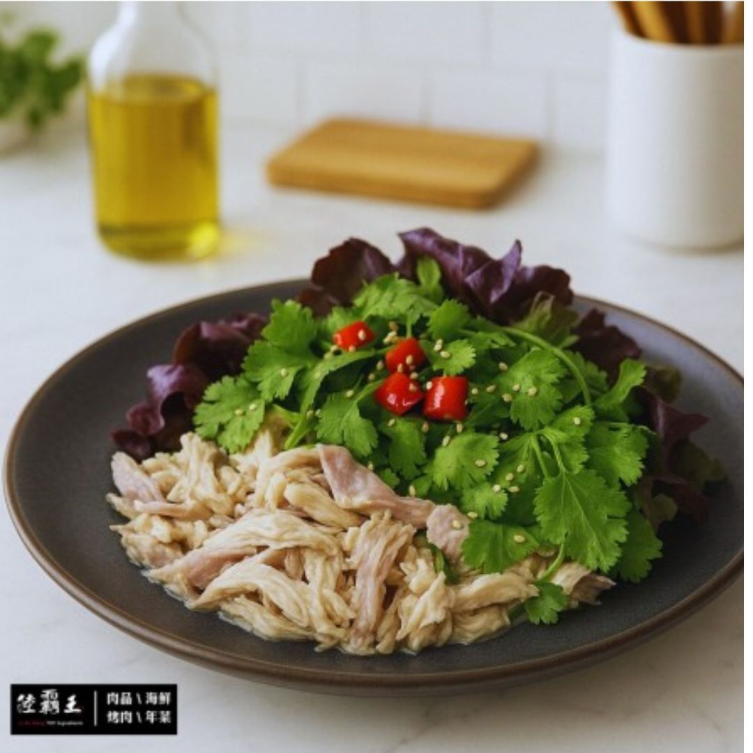 美安大會/蔥香油雞肉絲 500g｜即開即食，美味升級【陸霸王】