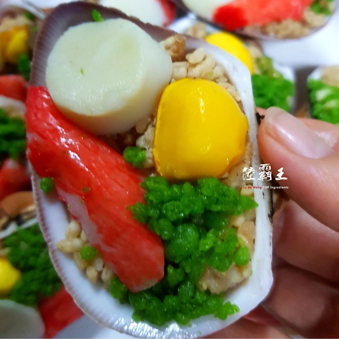 ☆干貝風米糕☆干貝海鮮米糕 附貝殼容器 10入 年菜／油飯  【陸霸王】