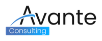 Logotipo de Avante Consulting con el texto negro 
