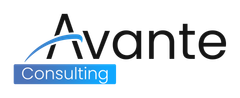 Logotipo de Avante Consulting con el texto negro 